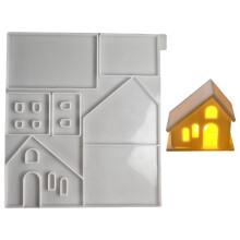 Handcraft Silicone Mould for Assembling Charm Candlelight House