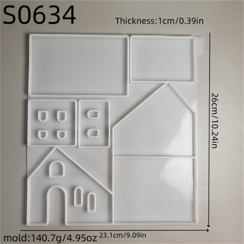Handcraft Silicone Mould for Assembling Charm Candlelight House 2