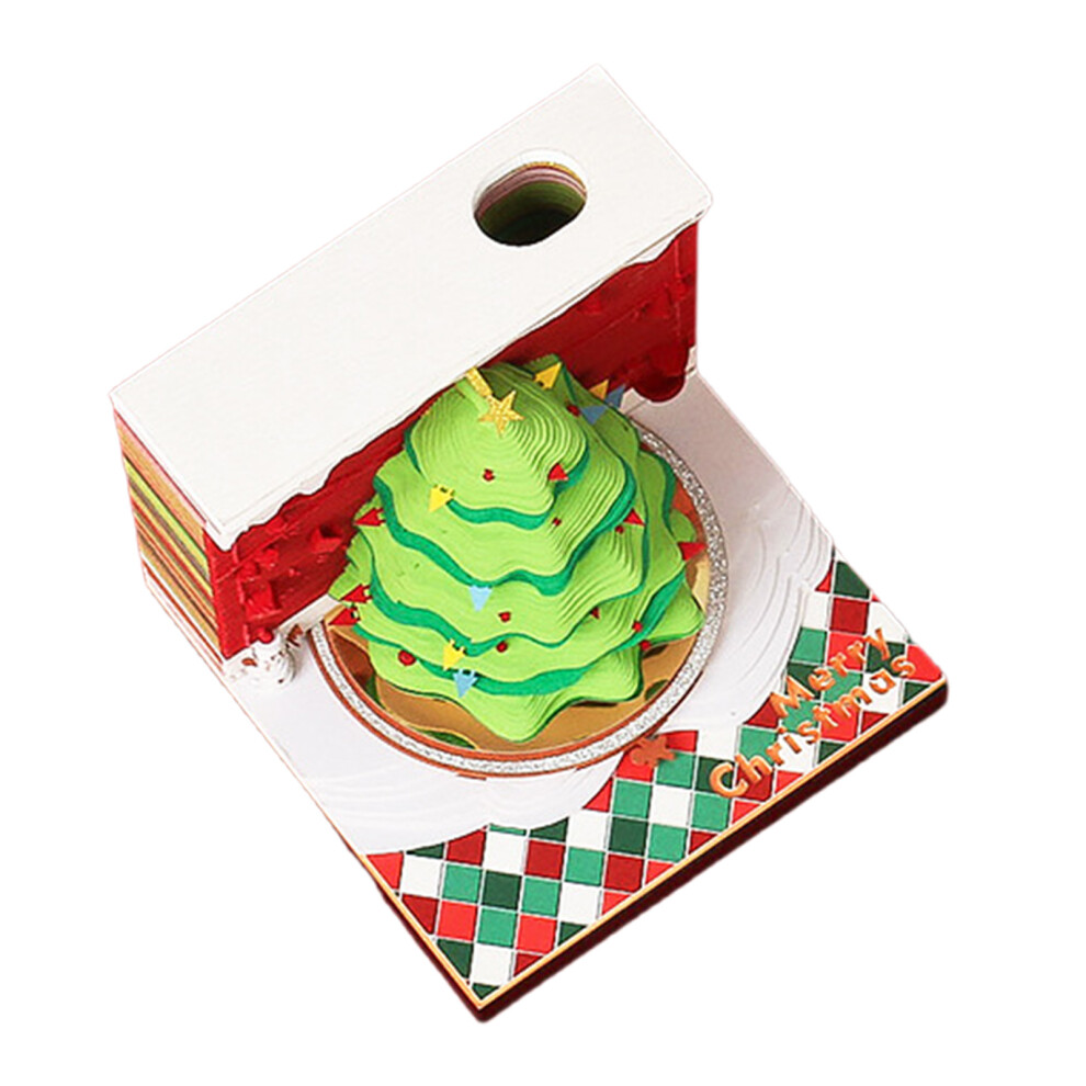 Christmas Themed 3D Paper Sculpture Notepads Note Paper Pad with-image-OPC-PKFDHRF-NEW