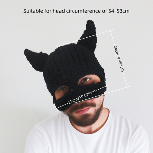 Halloween Devil Horn Hat Balaclava Caps Face Mask Hat 2
