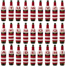 27PCS Knitted Wine Bottle Alphabetical Covers Sleeves for