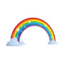 1pc Rainbow Stickers Diy Removable Waterproof Self Adhesive Staircase Decal Stair Decoration(73cm X 40cm)