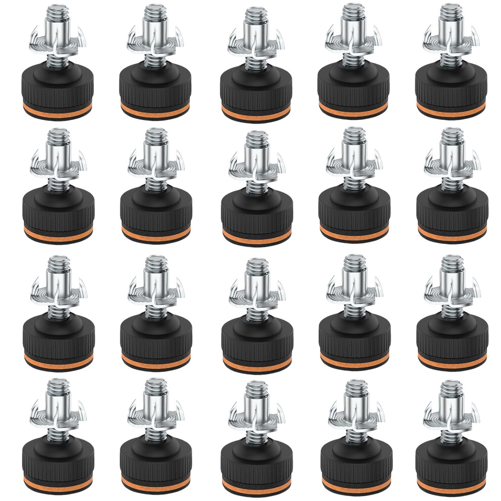 20Pcs Table Chair Sofa Levelers Adjustable Height With Rubber 7627000098221