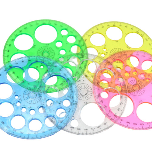 5 Pcs Circle Stencils for Drawing Painting Circle Template 360