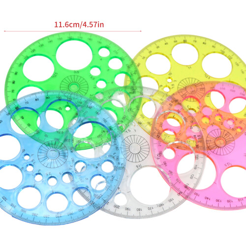 5 Pcs Circle Stencils for Drawing Painting Circle Template 360 2