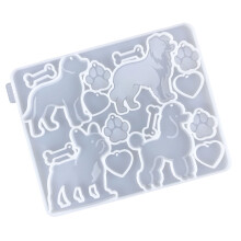 Resin Keychain Molds Dog Series Pendant Moulds Jewelry Making