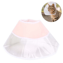 PVC-Katzenschutzkragen Elizabeth Circle zur Heilung Peachy Beige Groß