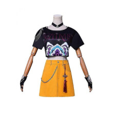 (150 Kids, Mira Without Wig) Kpop Demon Hunters Mira Cosplay Costume Set for Halloween Party Fancy Dress for Womens