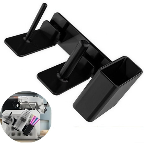 3 Compartment Cup Holder Organizer Rack for FS300 FS301 Slushie Machine, Black ABS Storage Solution 1