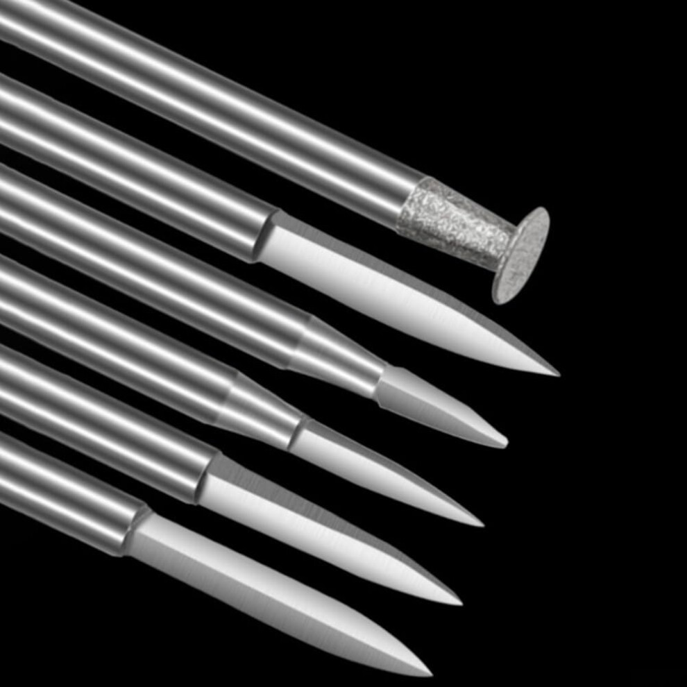 Rotary Tool Accessory Kit 6 Pcs Wood Carving Drill Bits For Detailed Engraving And Fine Detailing, Compatible With Most Rotary Tools 6447073628009