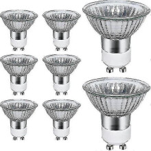 Gu10 Halogen Light Bulbs,8 Pack 50w Gu10 Halogen Spot Light,ac 220v-240v,700 Lumens,3000k Warm White