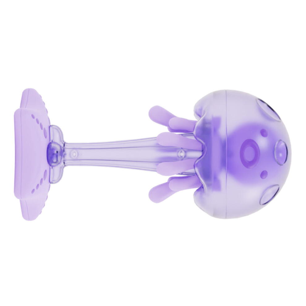 Baby Up Jellyfish Teether Toy Silicone Rustle Sound For Infants Light/Purple