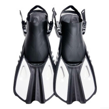 Adjustable Swim Fins for Adults Lightweight Silicone Snorkel Training Fins Scuba Diving Flippers White XS
