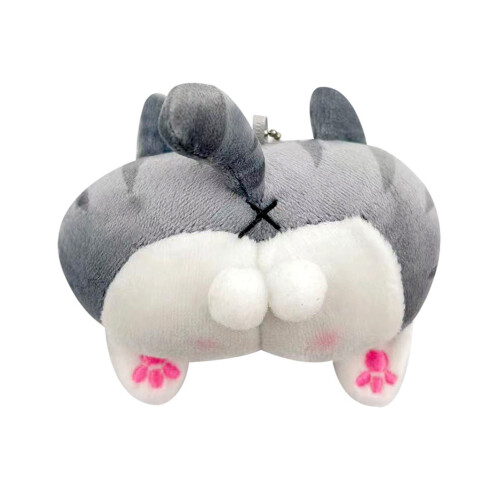 Ass Pendant Doll Gatto Grigio - cotone PP, 9x10 cm 1