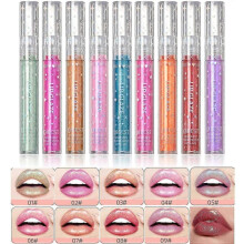 Glitter Liquid Lipstick Set 9 Colours Glitter Diamond Shiny Lip Gloss Set Long-lasting Waterproof Shimmer Metallic Lipstick for Women Lips Make Up Set