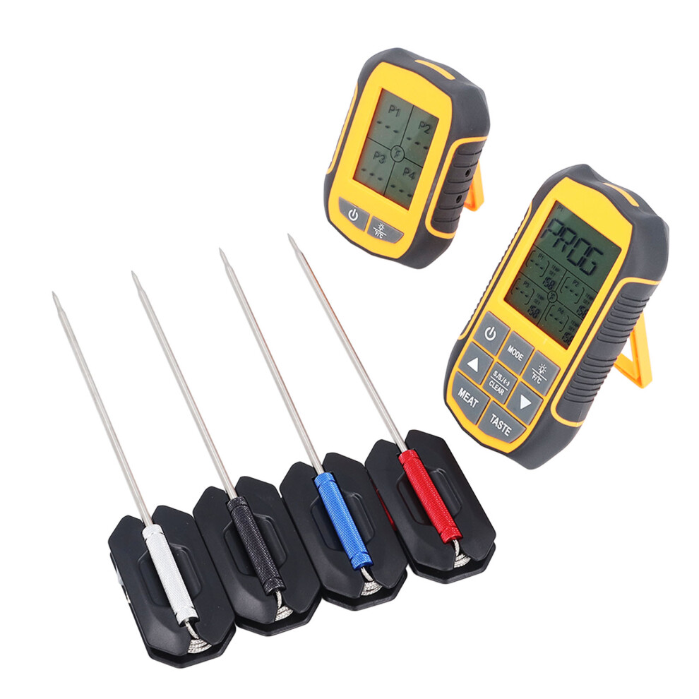 Wireless Digital BBQ Thermometer with 4 Probes, ABS, -50~300