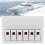 6 Gang Rocker Switch Panel Circuit Breaker with 12