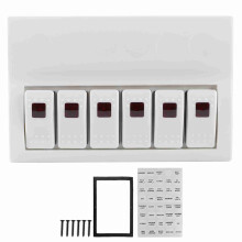 6 Gang Rocker Switch Panel Circuit Breaker with
