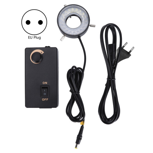 LED-Ringlicht für Mikroskope, 46 mm Innendurchmesser, 3,8 W, einstellbare Helligkeit 1