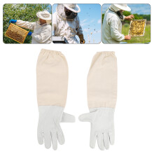 Goatskin Canvas Bee Gloves XL Long Sleeves Anti-Sting Protective Equipment