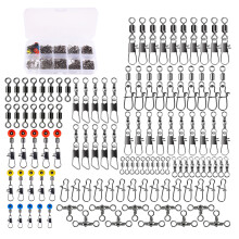 115Pcs Fishing Swivels for Bass Trout Fishing Triple Swivels