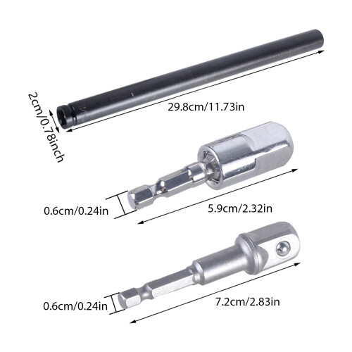 Professional Hollow Nut Driver with 360 Degree Socket Head Fit 1