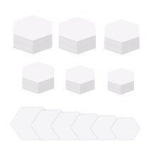 600Pcs Hexagon Piecing Paper Quilting Templates Set 6 Different