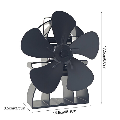 Indoor Heating Solution Aluminum Heat Activated 5Blade Fan For 2