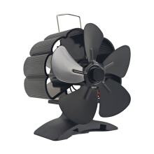 Aluminum Stove Fan 5-Leaves Upgrade Heat Powered Fireplaces Fan