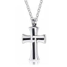 2PCS Pet Urn Locket Crucifix Pendant Urn Necklace for Cats