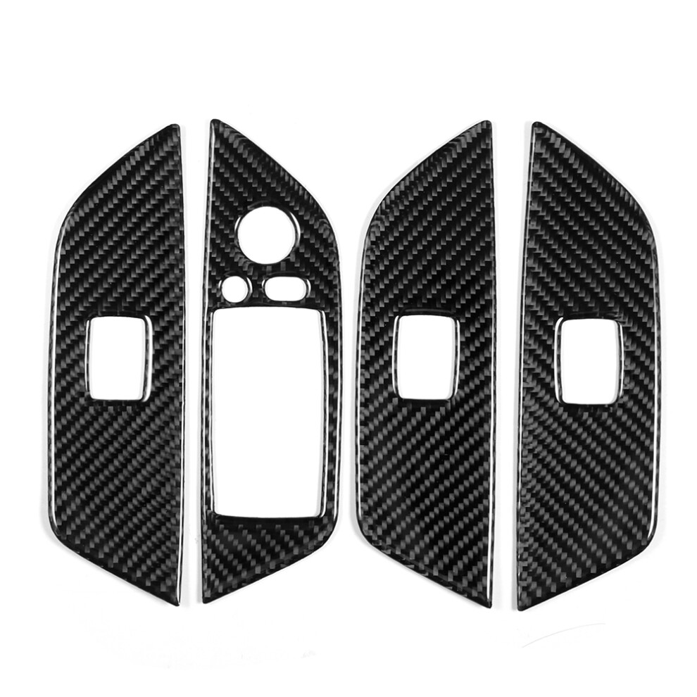 4Pcs Car Window Lift Panel Trim Carbon Fiber Strip 8320539136066