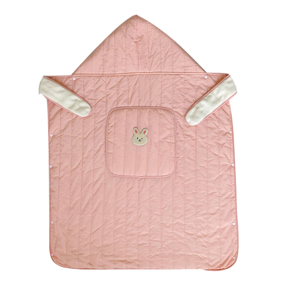 Baby Wrap Blanket Winter Stroller Sleeping Blanket Windproof for Infants Soft Embroidery Bear Design Shower Gift