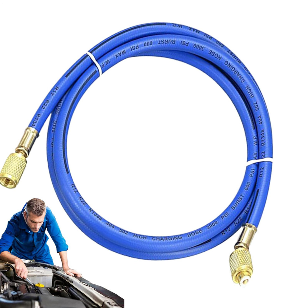 Hvac Gauge Hoses | Professional Car Ac Recharge Tubes | R22 Refrigeration System Hoses For Cars, Rvs, And Air Conditioners Blue 9016109806956