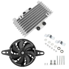 Aluminum Motorcycle Engine Oil Cooler Fan Cooling Radiator 125ml Universal for Dirt Bike Motorcycles