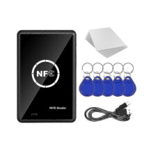 RFID NFC Copier Duplicator 13.56MHz Key Fob NFC Smart Card Reader Writer for Encrypted Programming USB UID T5577