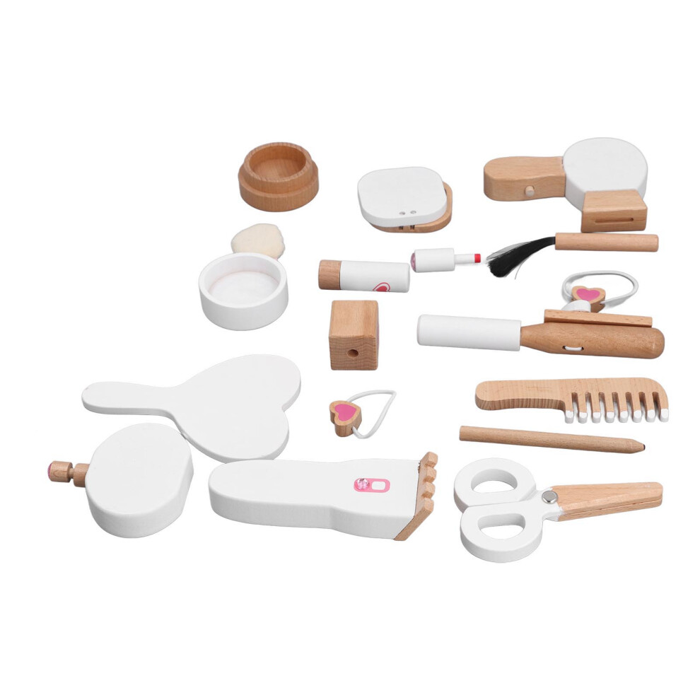 Unisex Wooden Makeup Toy Set For Kids, Pretend Beauty Salon, Interactive Fake Cosmetics
