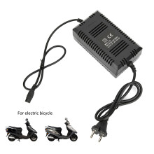 24V Lithium-Batterie-Ladegerät für Elektrofahrräder, Schwarz, Kunststoff, Kompakt