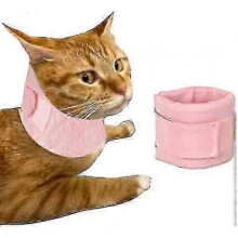(S, pink) Dog Neck Brace Support Cat Elizabethan Collar for Post-Surgery Recovery Cervical Vertebral Sprains Instability