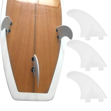 Langlebiges G5 3-teiliges Surfboard-Flossen-Set aus Nylon-Kunststoff, Wasserumleitung, Weiß