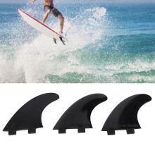 3 Stück G5 Nylon Kunststoff Surfbord Fin Set – Wasserumleitung, Schwarz