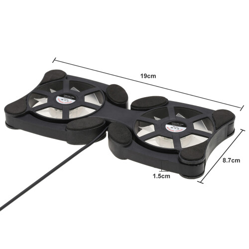 Mini Portable Folding Foldable USB Dual Fan Cooler