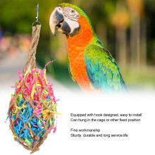 Papageienkaustästchen Beißspielzeug Mesh-Tasche Zerrissenes Papier für Hängkäfig-Dekoration