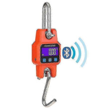 (O) 300kg/50g Bluetooth Crane Scale Rechargeable Portable Hanging Industrial Hook Stainless Steel with 4.0 BT USB