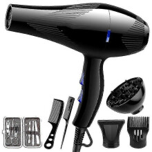 Professional 1000w Hair Dryer with Diffuser Concentrator Set,onic Powerful Salon Hairdryer Ac Motor Fast Dry Blow Dryer