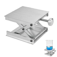 Aluminum Alloy Lifting Platform Support Laboratory Lift Tables 9*9*2.5cm Adjustable Laboratory Lifting Platform for Biochemical Physics Lab