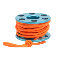 Mini-Aluminiumlegierung Fingerrolle für Tauchen mit Leuchtleine Blau