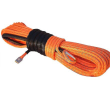 Synthetic Winch Rope, Orange1/4 X 50ft Synthetic Winch Rope Line Cable for Atv Utv Suv Truck Boat W