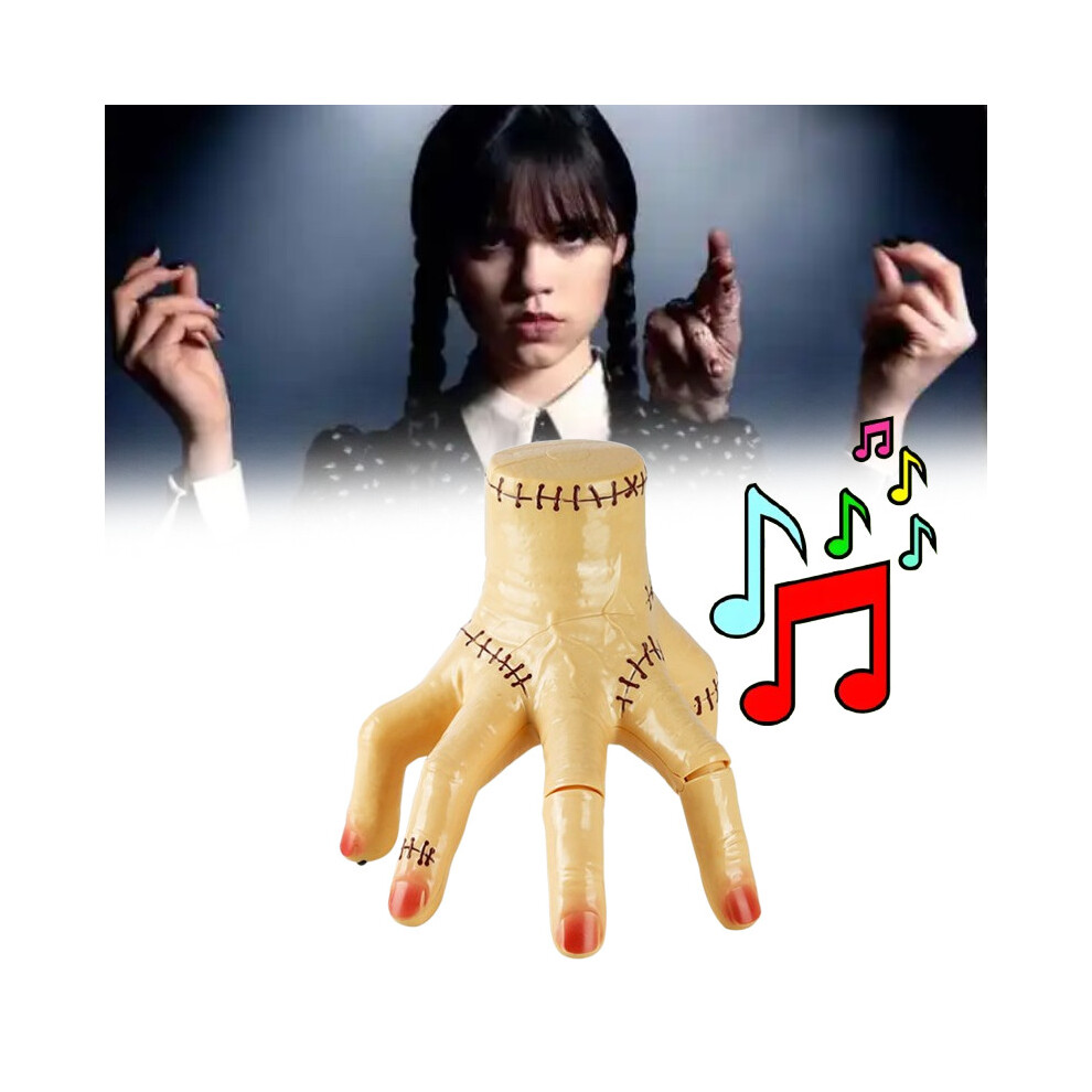 Thing Wednesday Addams Broken Hand Music Toys Prank Props Gift Halloween Light