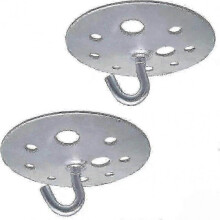 2pcs Metal Round Base Ceiling Hook 90mm Heavy Duty Chandelier Hook Fitting_XG