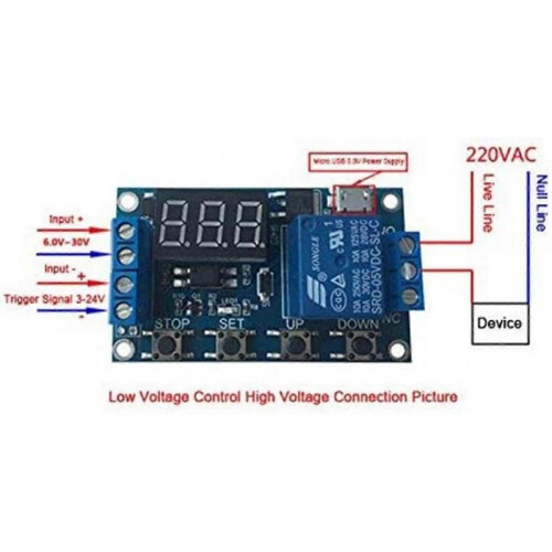 Store 6-30v Adjustable Relay Timer Cycle Module Switch Trigger Time Delay Circuit Board (yu-b) 2